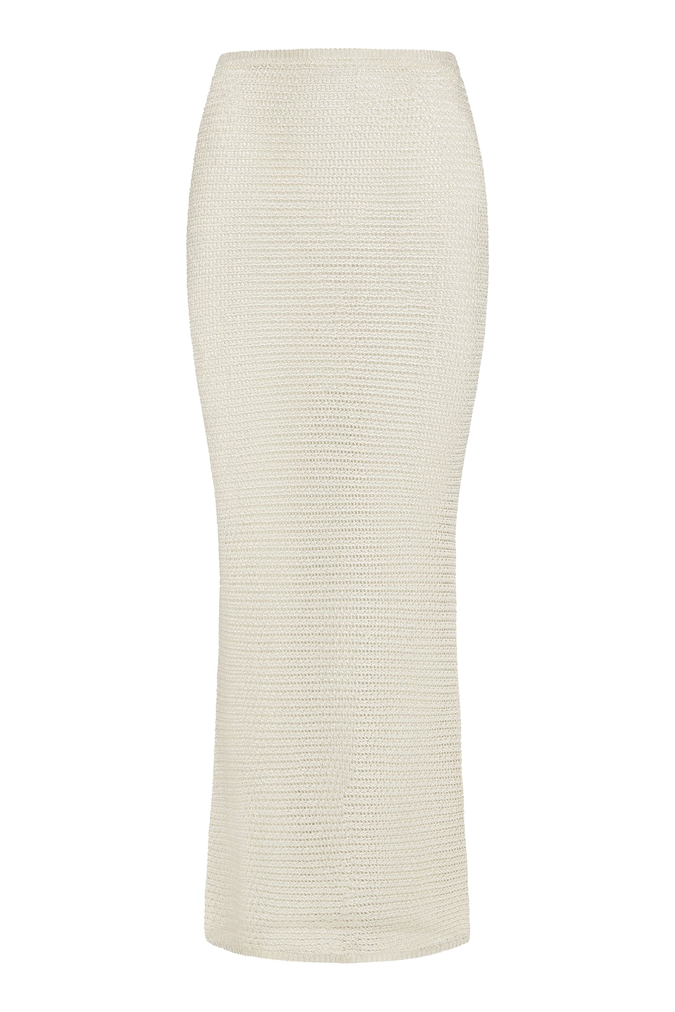 Fontelina Midi Skirt - Ivory Shiny Treble Knit