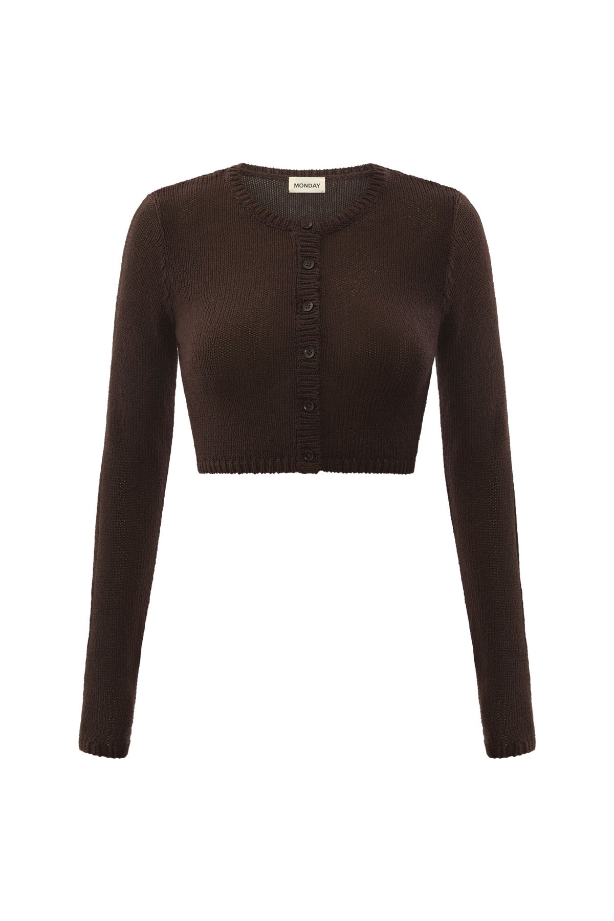 Genoa Cardigan - Espresso Open Knit