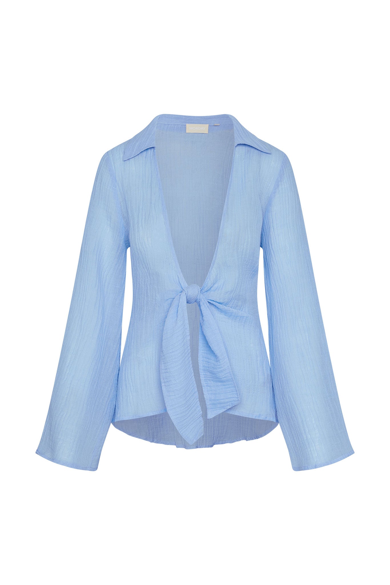 Grenada Tunic - Sky Crinkle Linen