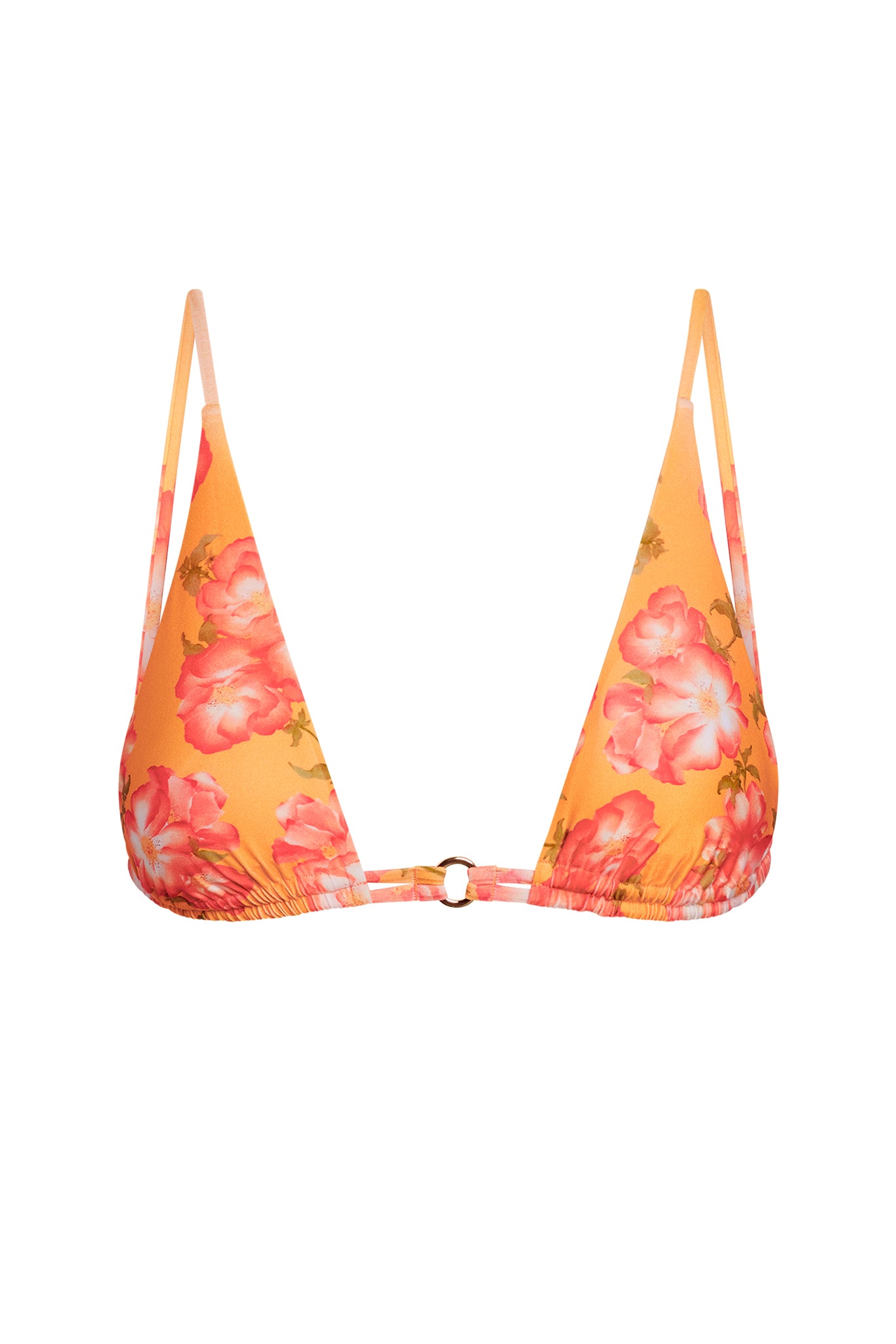 B Swim - Tahiti Tie Front Bikini Top- Tropical Print