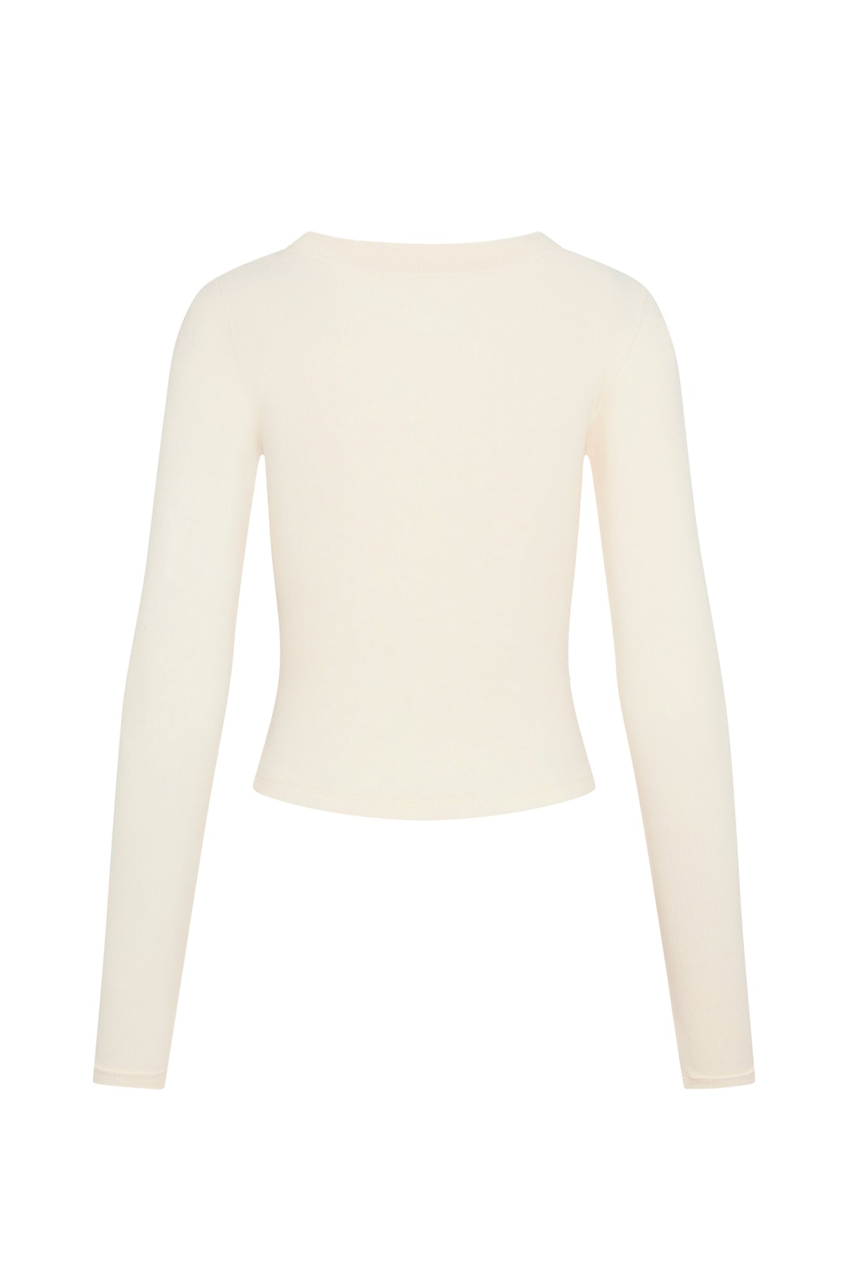 Hayworth Long Sleeve Long - Ivory Lightweight Rib