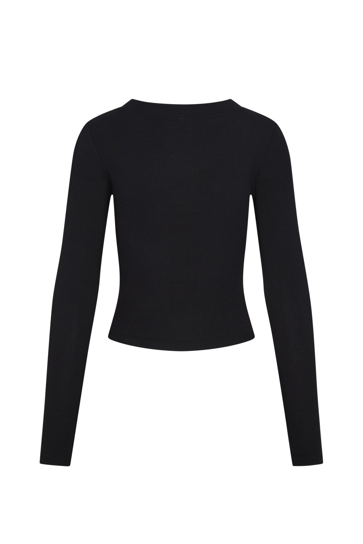Hayworth Long Sleeve Long - Black Lightweight Rib