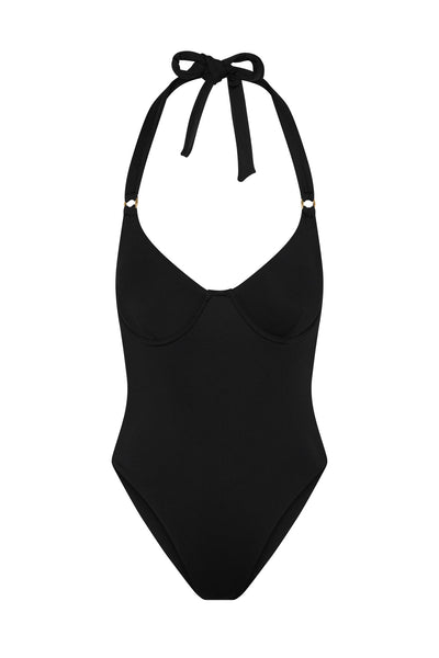 Honolulu One Piece - Black – Monday Swimwear