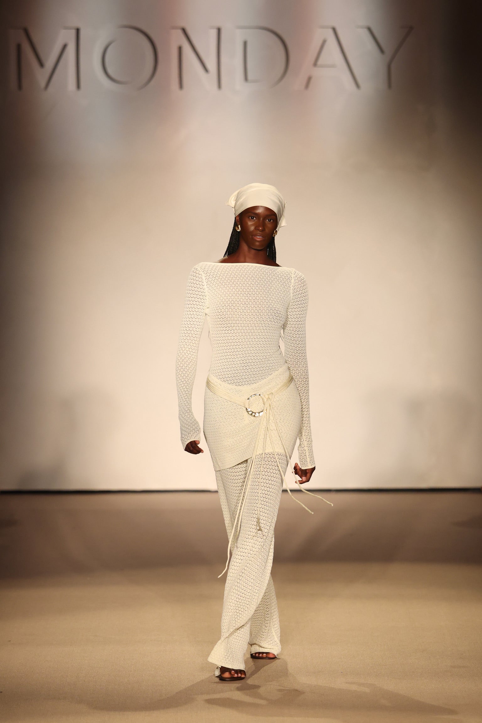 Belize Knit Pant - Ivory Lace Crochet