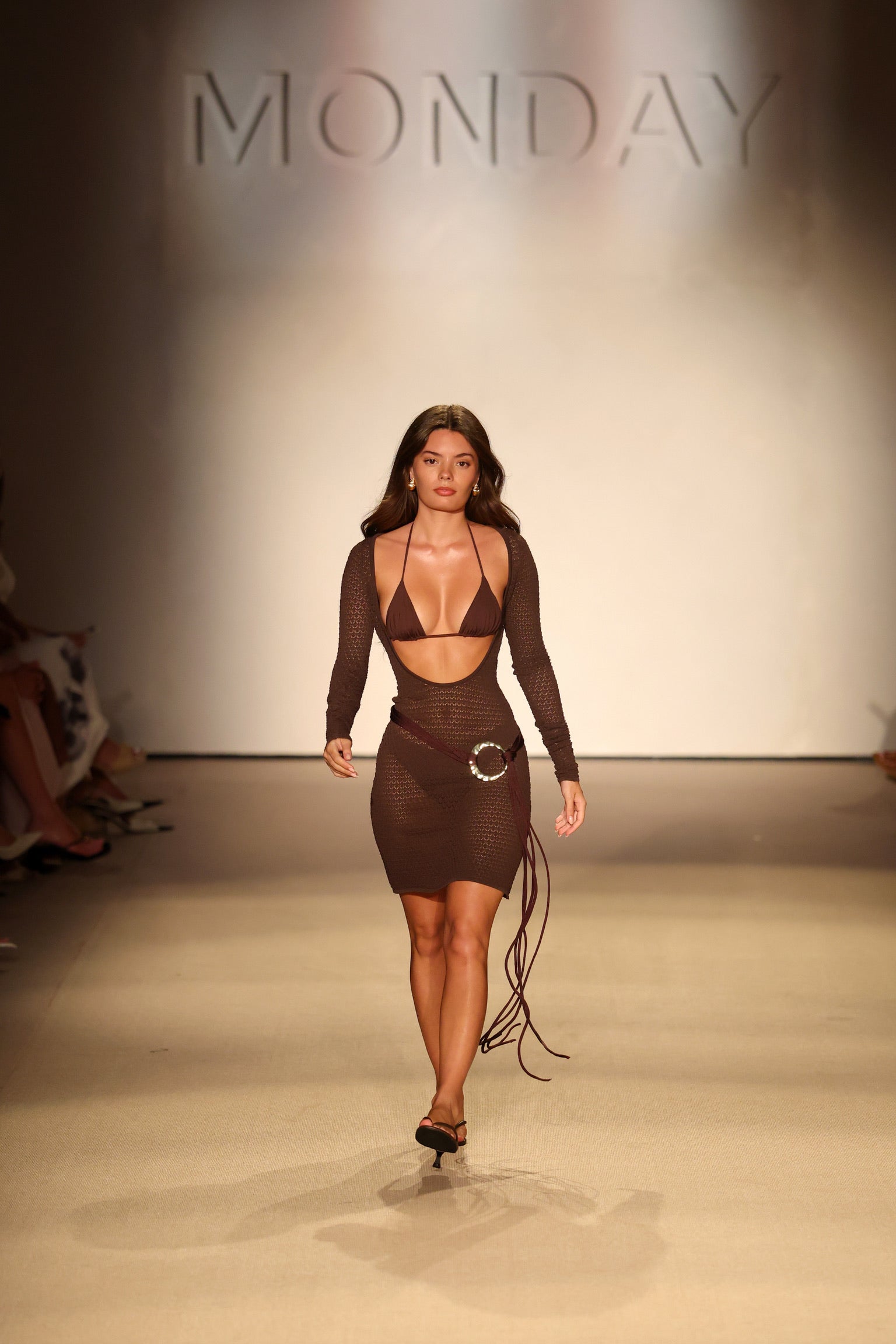 Bodrum Mini Dress - Espresso Lace Crochet
