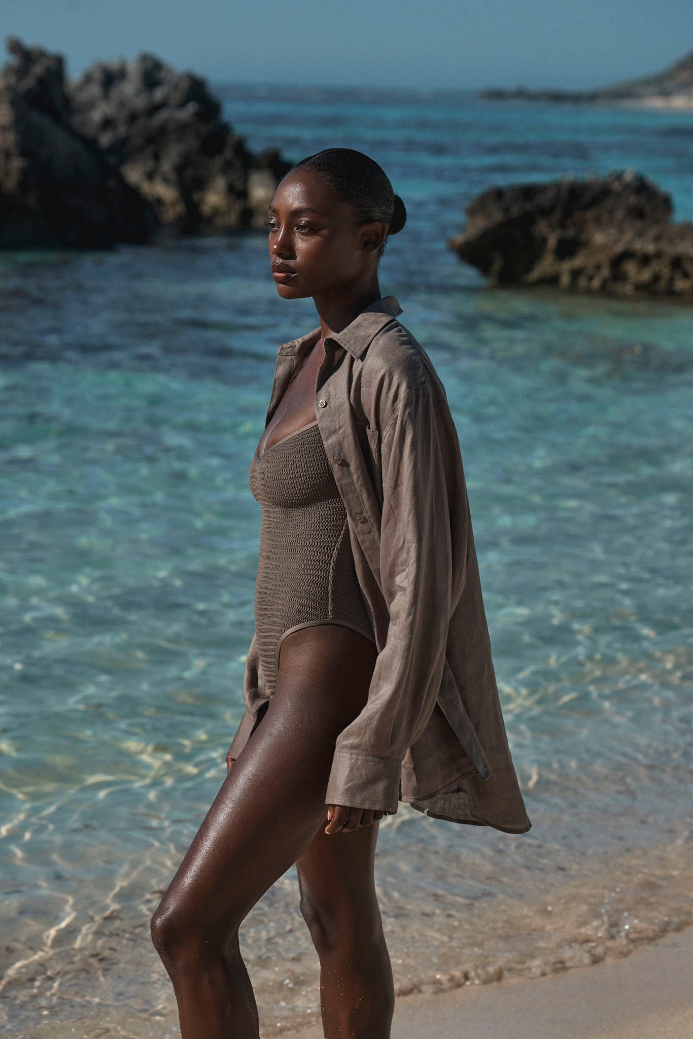 La Jolla Shirt - Stone Linen