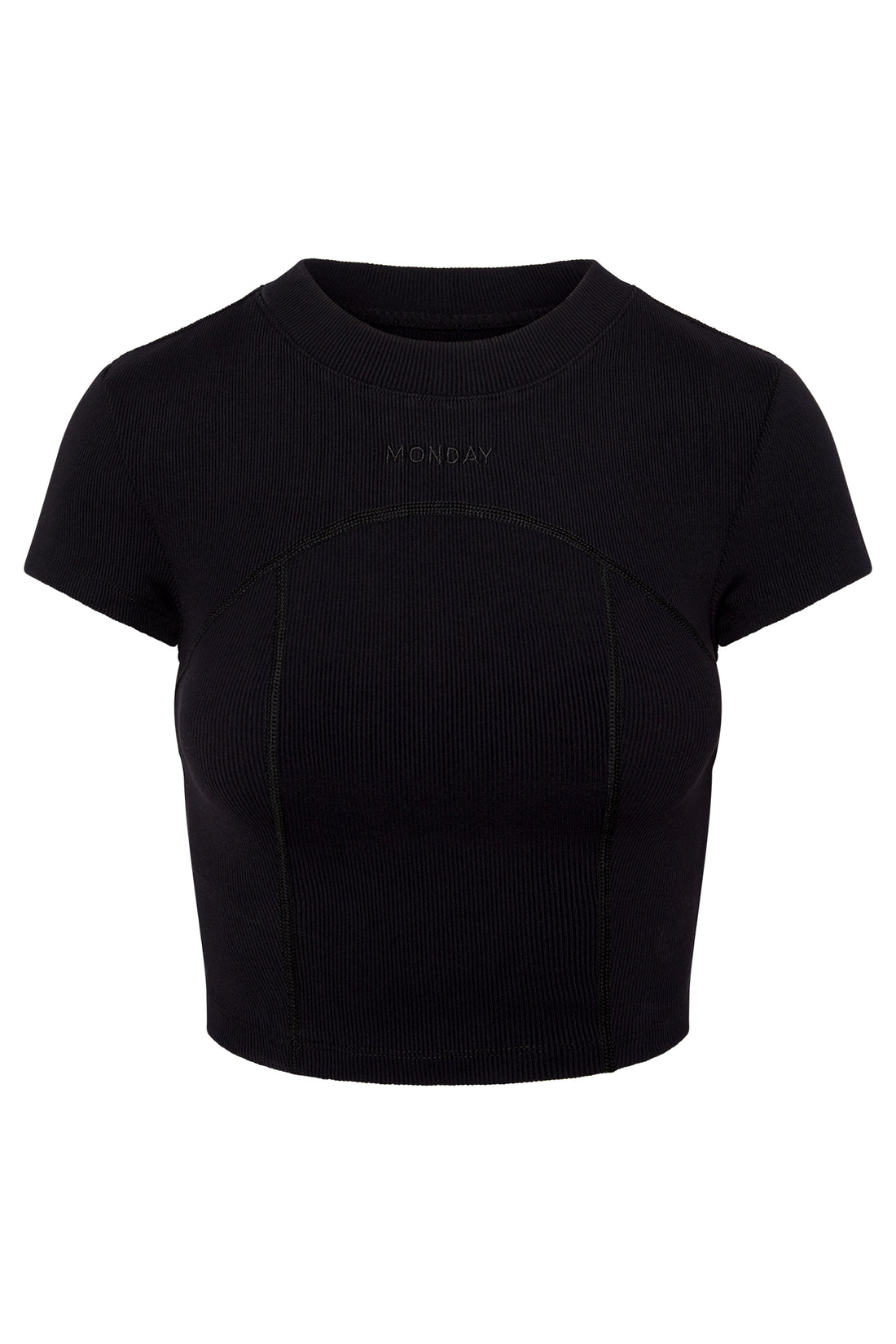 Joshua Tree Top Black Thick Rib Monday Swimwear