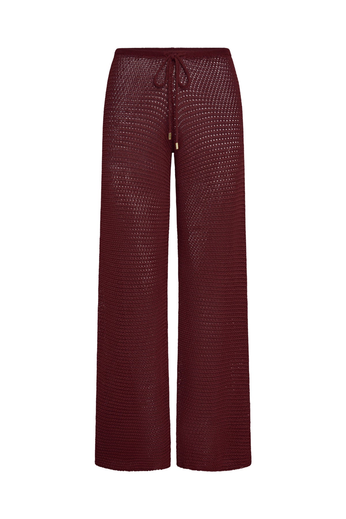 Low Rise Belize Pant - Deep Burgundy Treble Knit