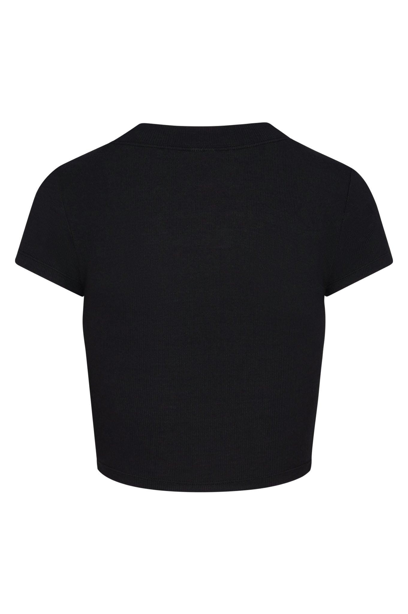 Ojai Tee Crop - Black Lightweight Rib