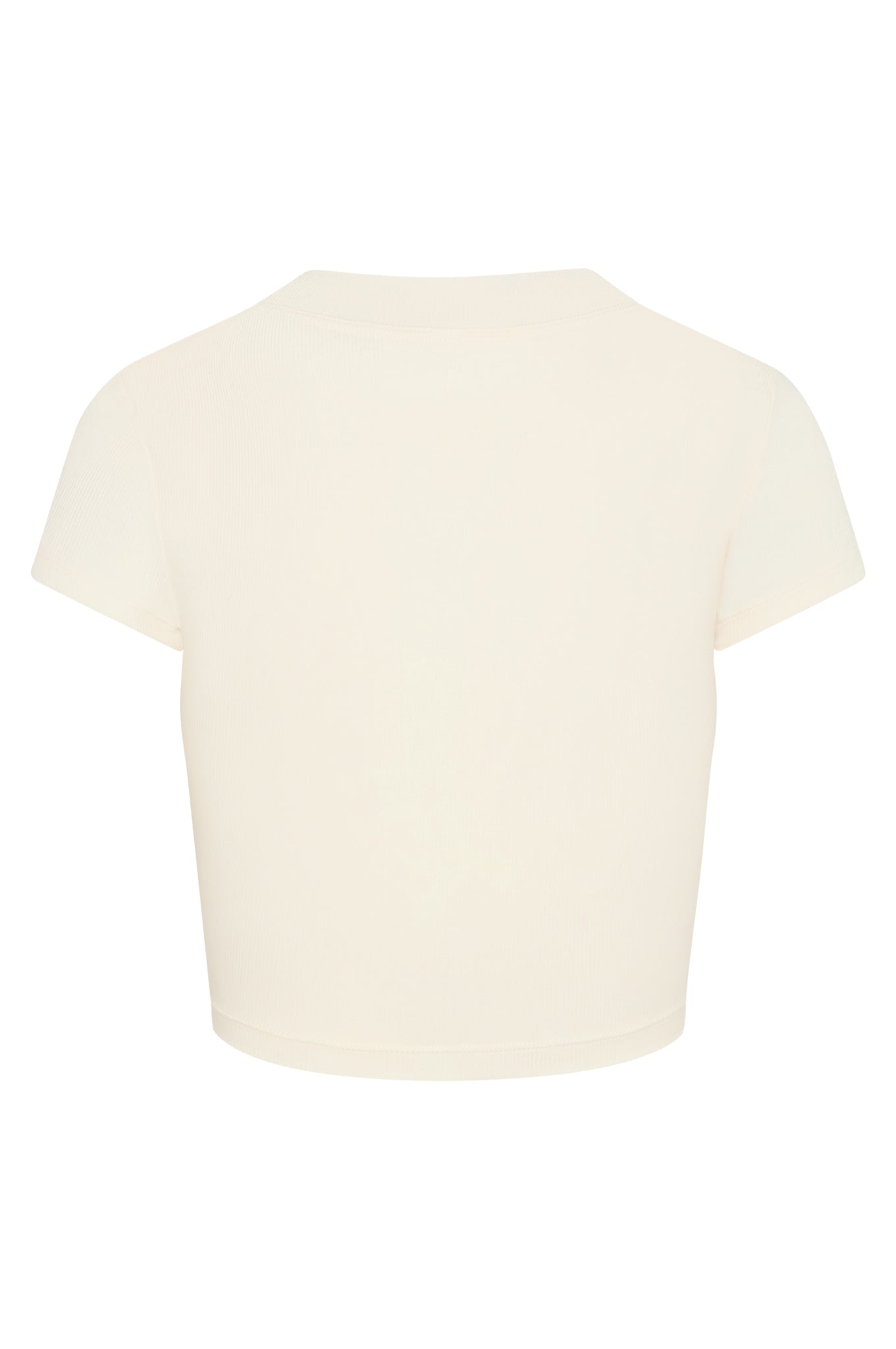 Ojai Tee Crop - Ivory Lightweight Rib