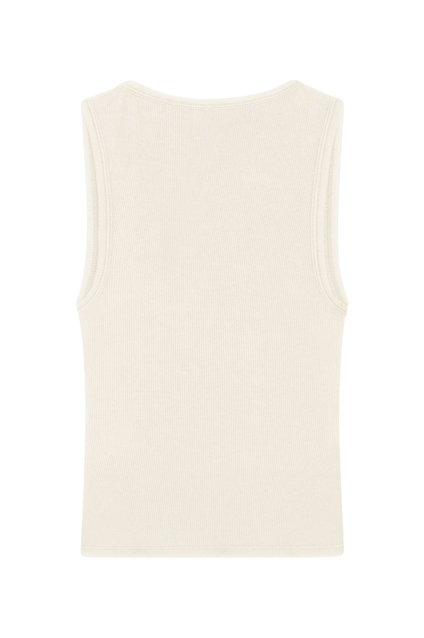 Tash Tank Long - Ivory Lightweight Rib