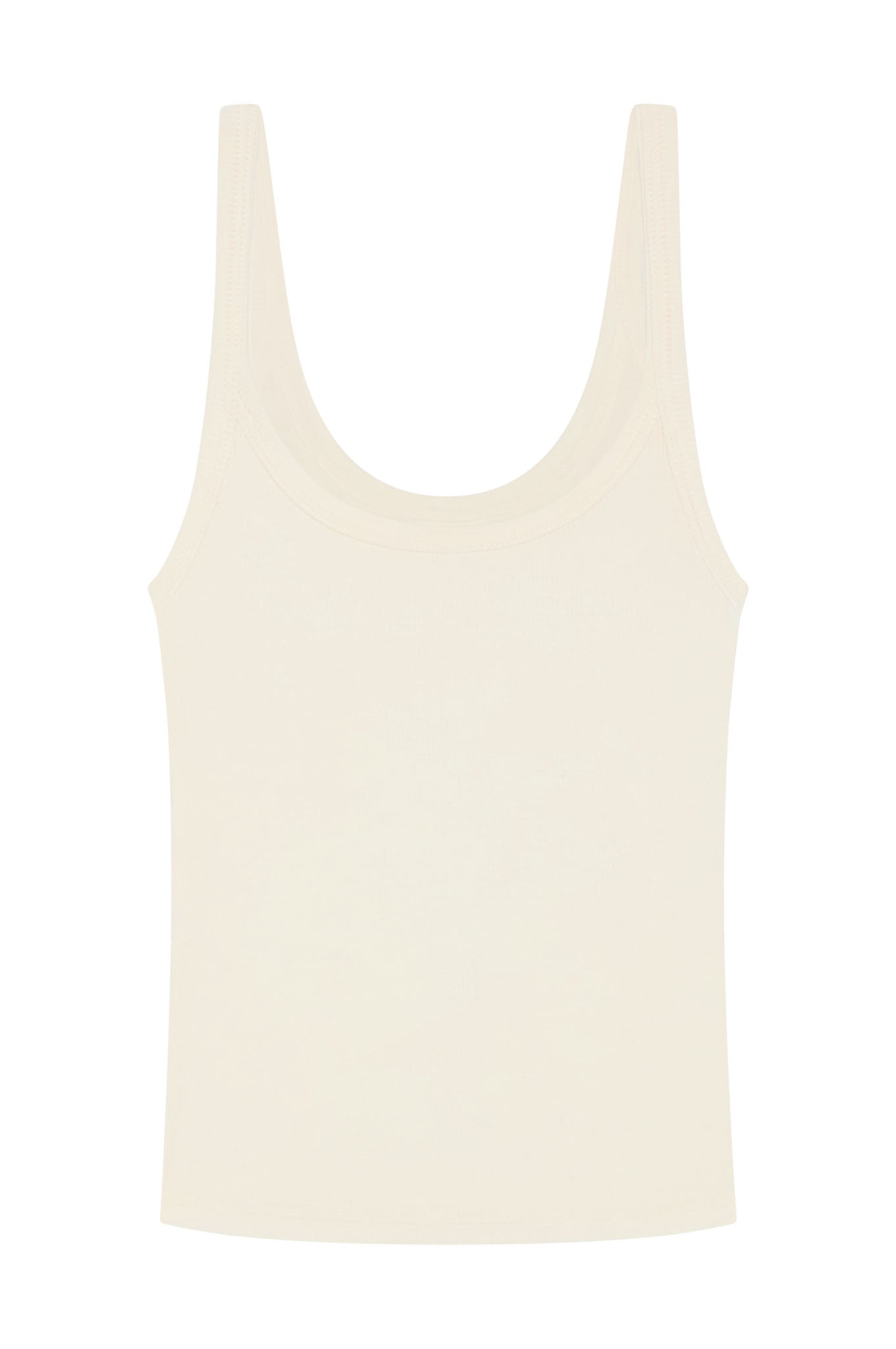 Devin Tank Long - Ivory Lightweight Rib