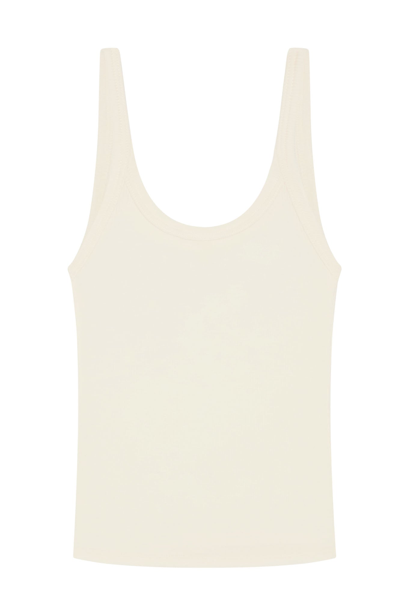 Devin Tank Long - Ivory Lightweight Rib