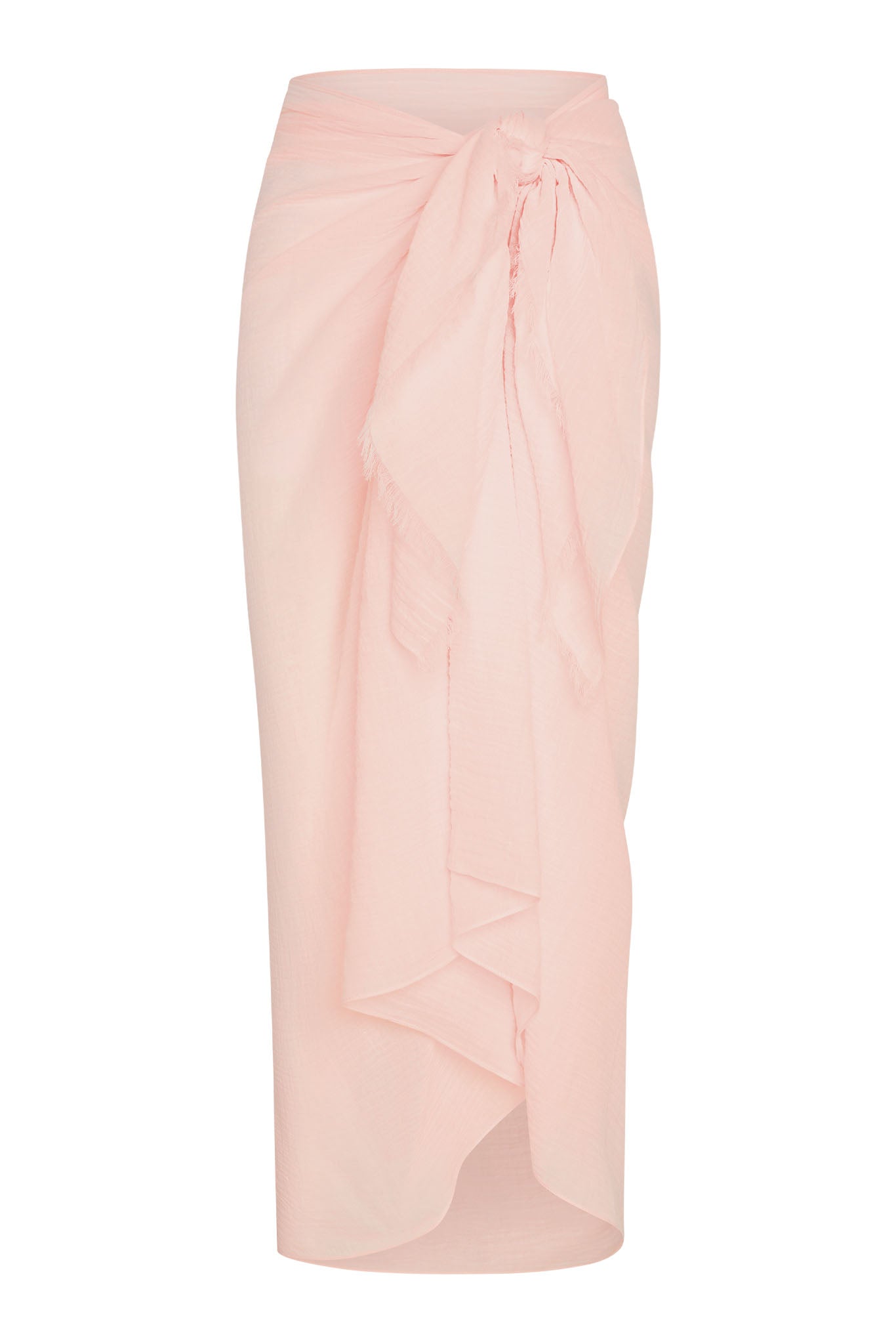 St. Tropez Sarong - Powder Pink Crinkle Linen