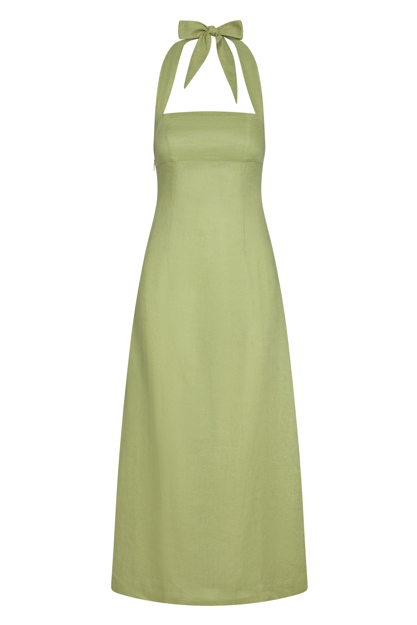 Montserrat Dress - Avocado Linen