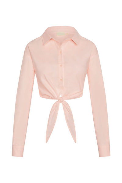 La Jolla Tie Shirt - Powder Pink – Monday Swimwear