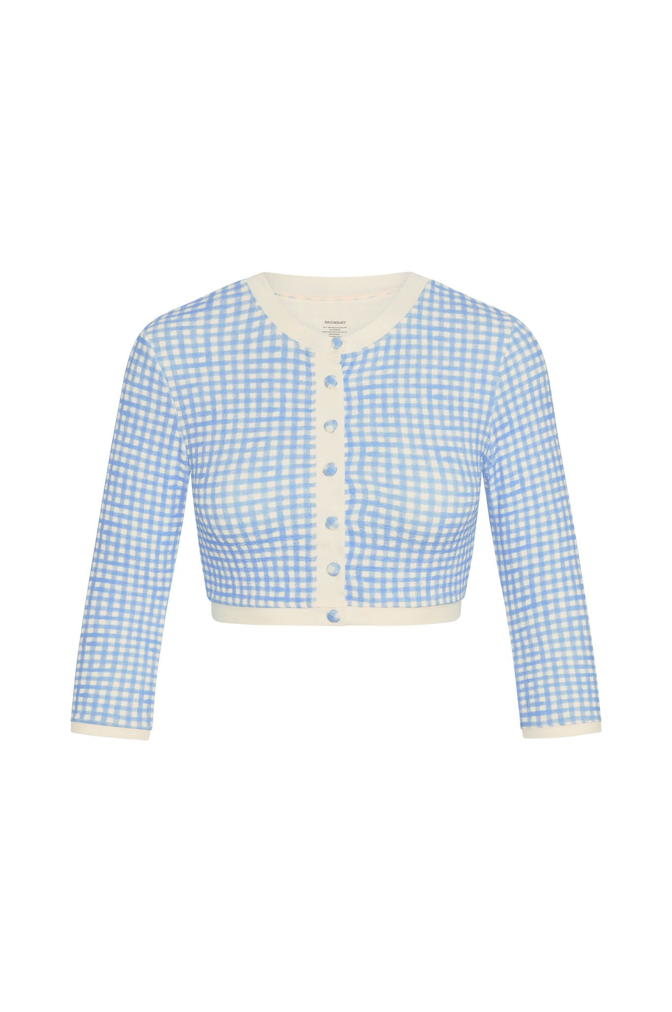 Crete Swim Cardi - Sky Gingham