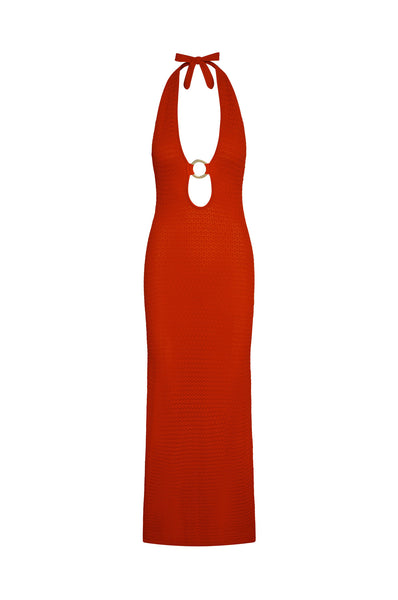 Montego Halter Dress - Chili Pepper Lace Crochet Chili Pepper Lace Crochet / VV