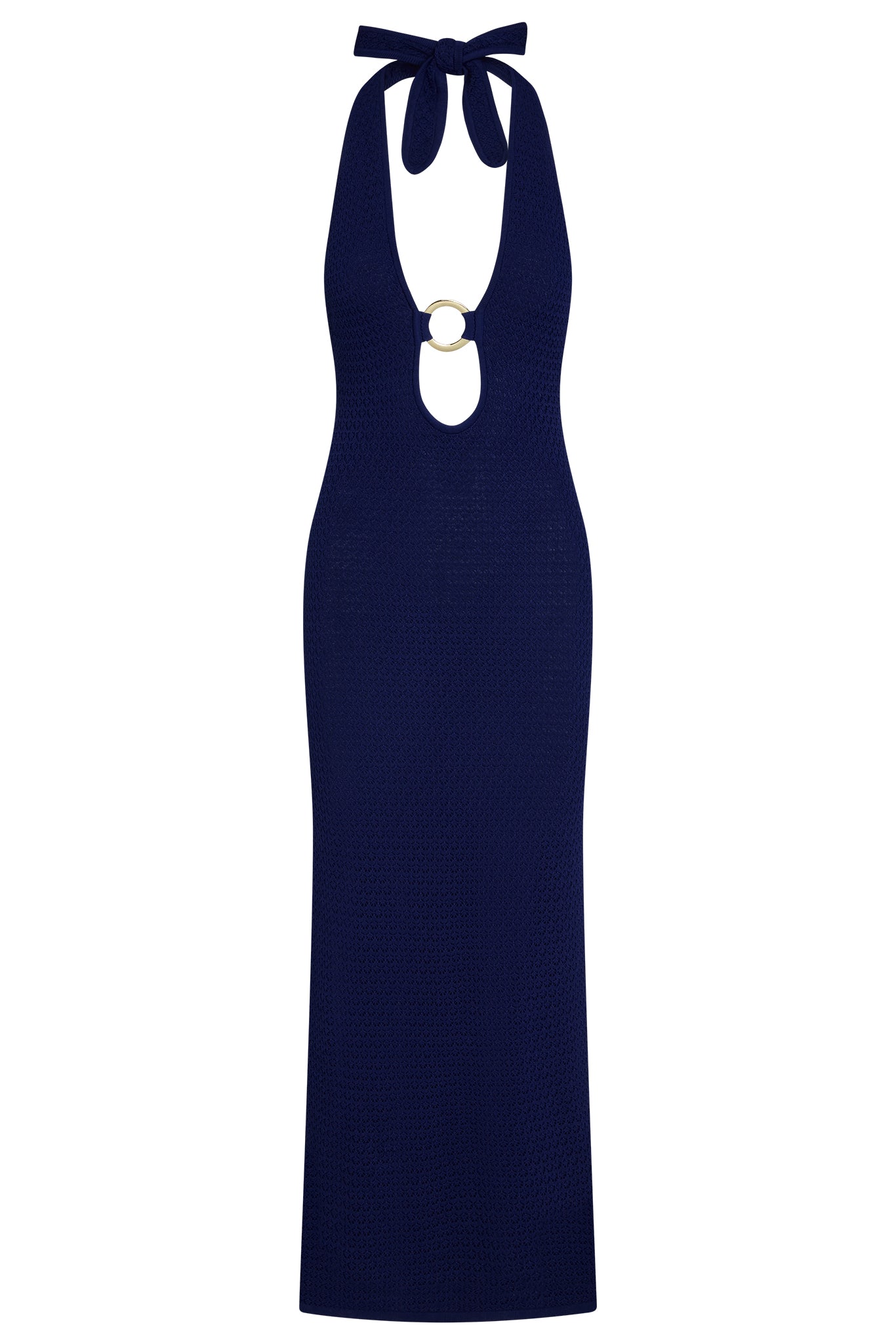 Montego Halter Dress - Midnight Lace Crochet