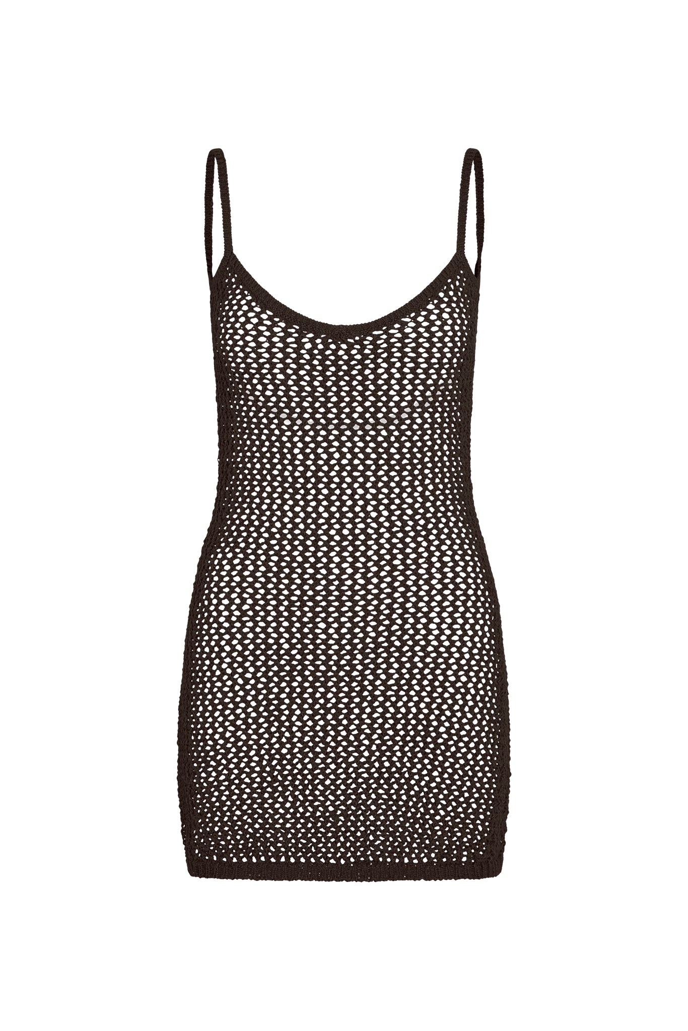 Zanzibar Mini Dress - Espresso Petit Crochet