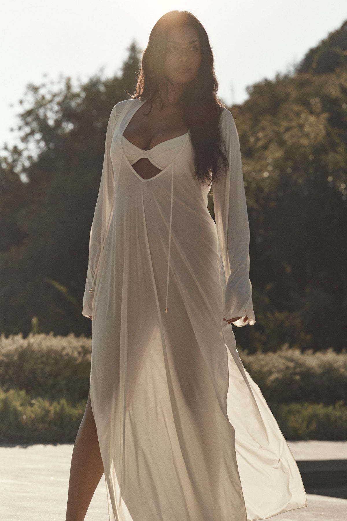 Marabella Kaftan - Ivory Tissue