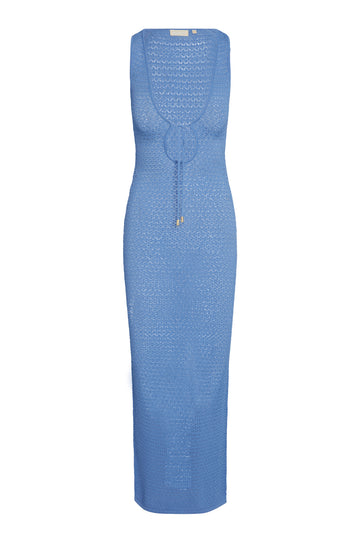 Monte Carlo Tie Dress - Azure Lace Crochet