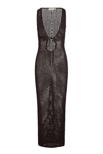 Monte Carlo Tie Dress - Espresso Petit Crochet