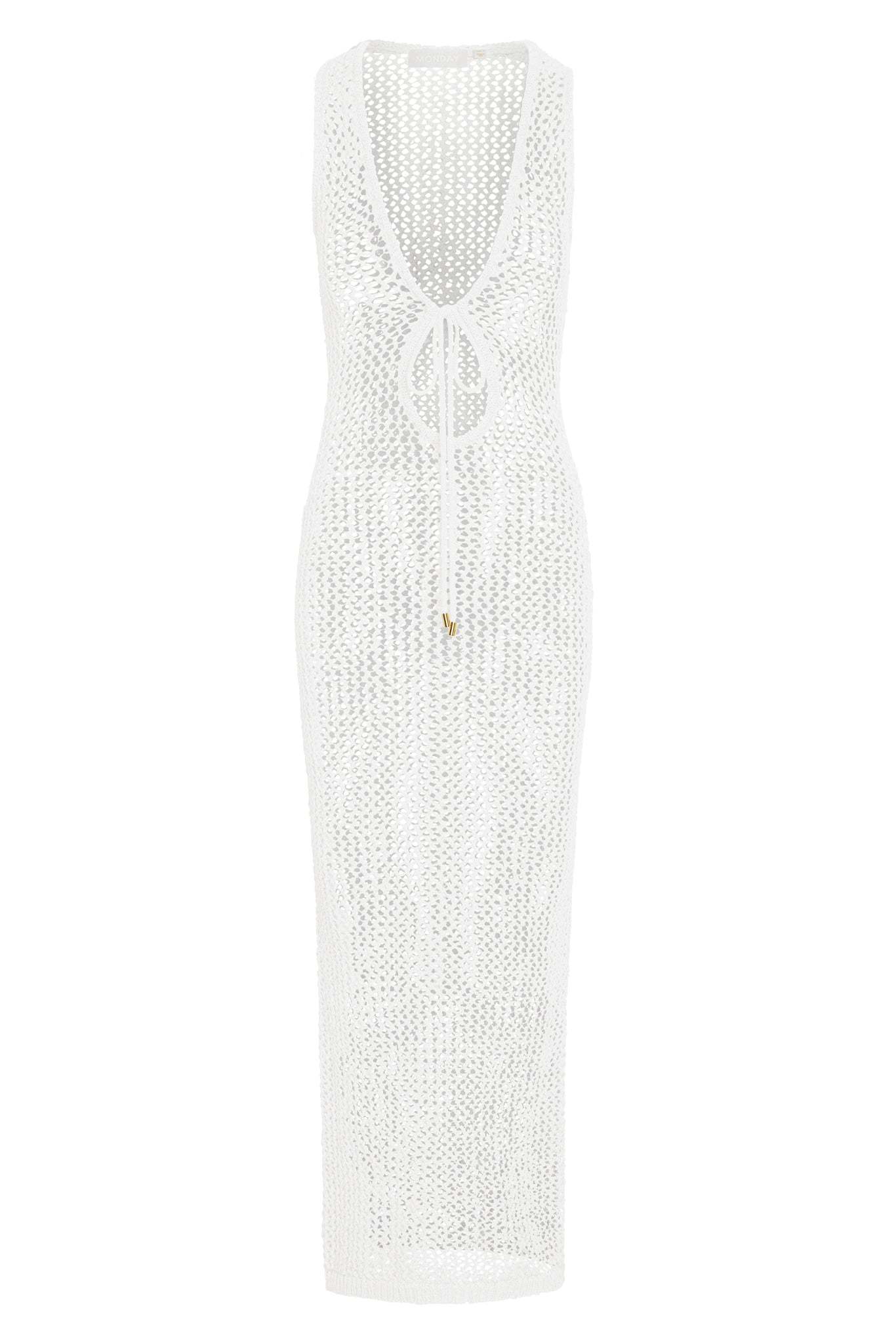 Monte Carlo Tie Dress - White Petit Crochet