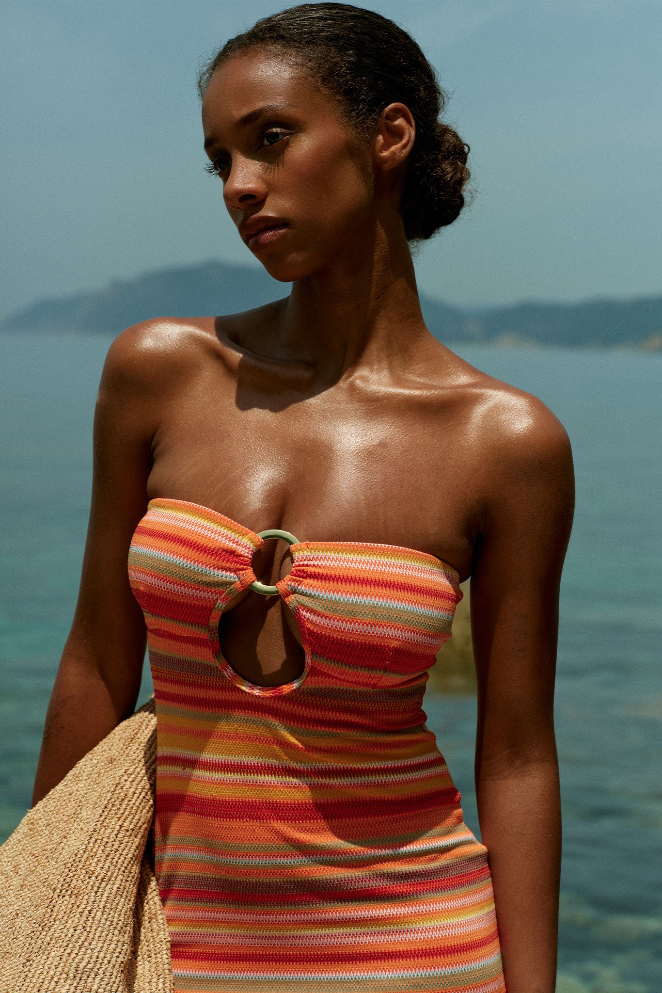 Montego Bandeau Dress - Sardinia Stripe