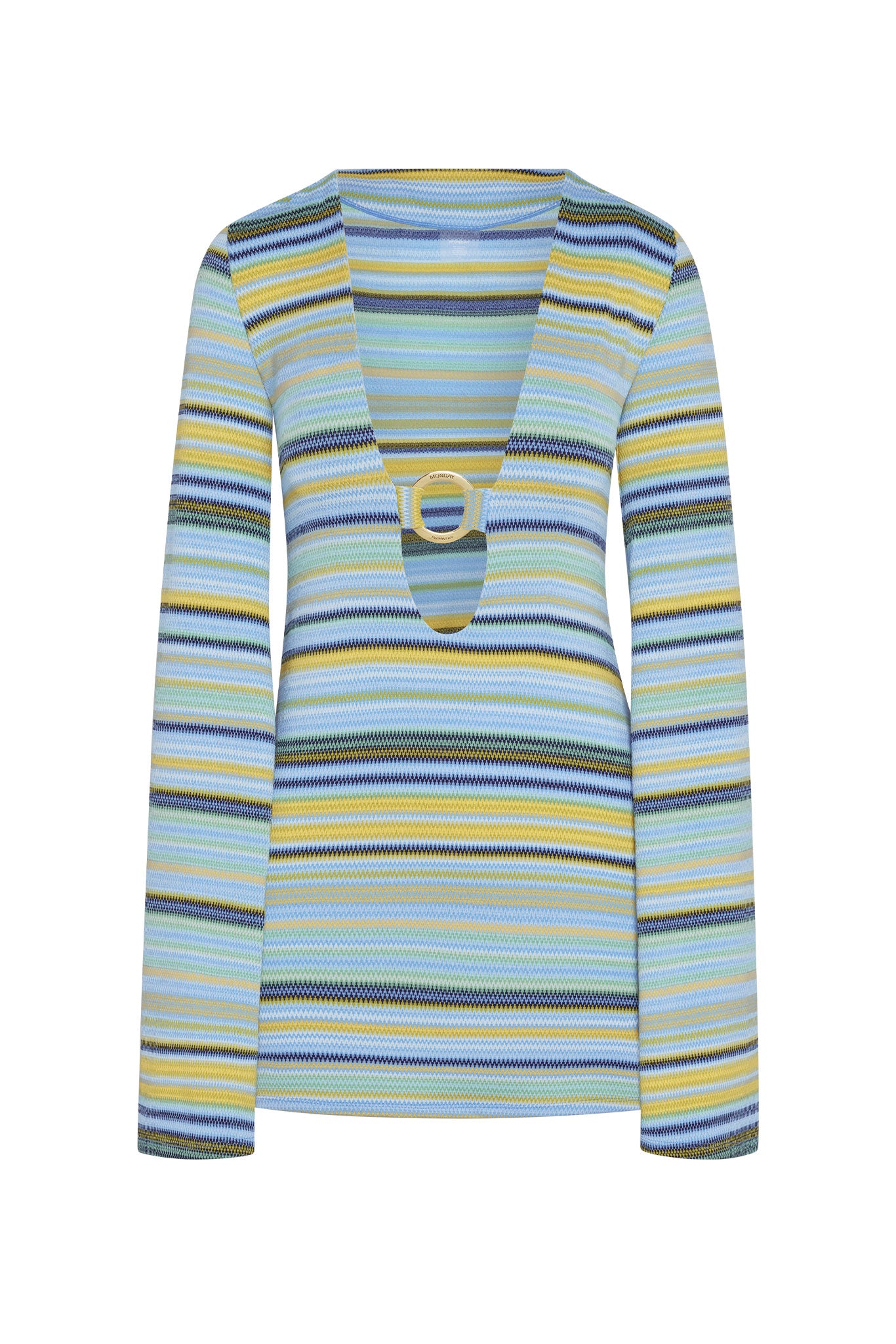 Montego Mini Dress - Sardinia Stripe Azure