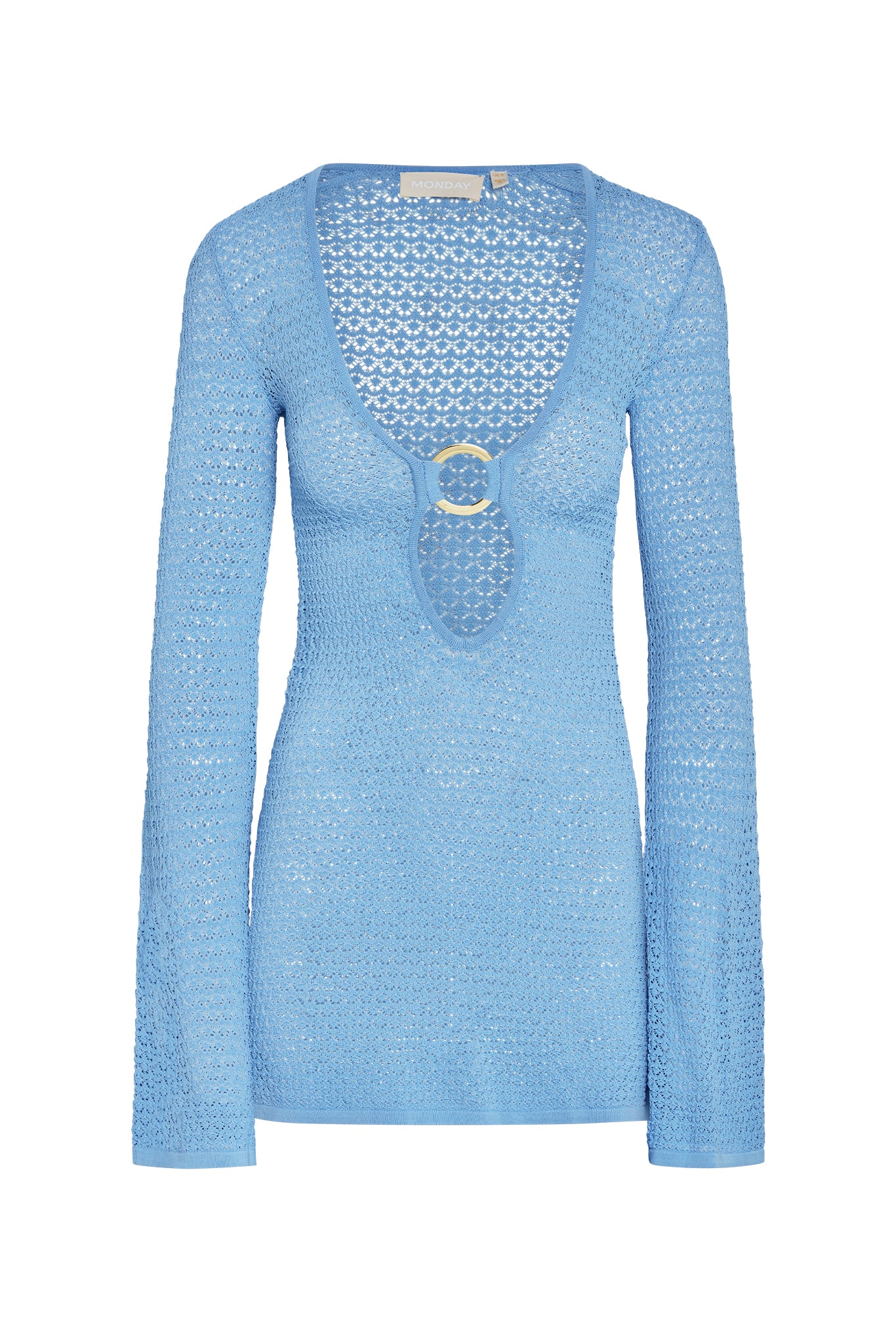 Montego Mini Dress - Ibiza Blue Lace Crochet