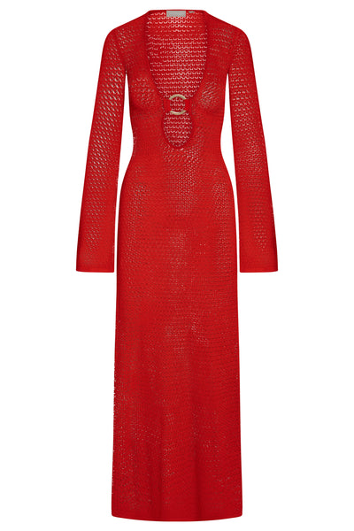Montego Dress - Chili Pepper Lace Crochet – Monday Swimwear