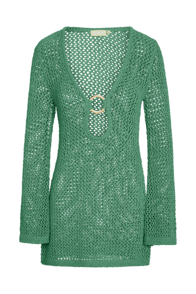 Montego Mini Dress - Pond Petit Crochet Pond Petit Crochet / V Montego Mini Dress - Pond Petit Crochet Pond Petit Crochet / V