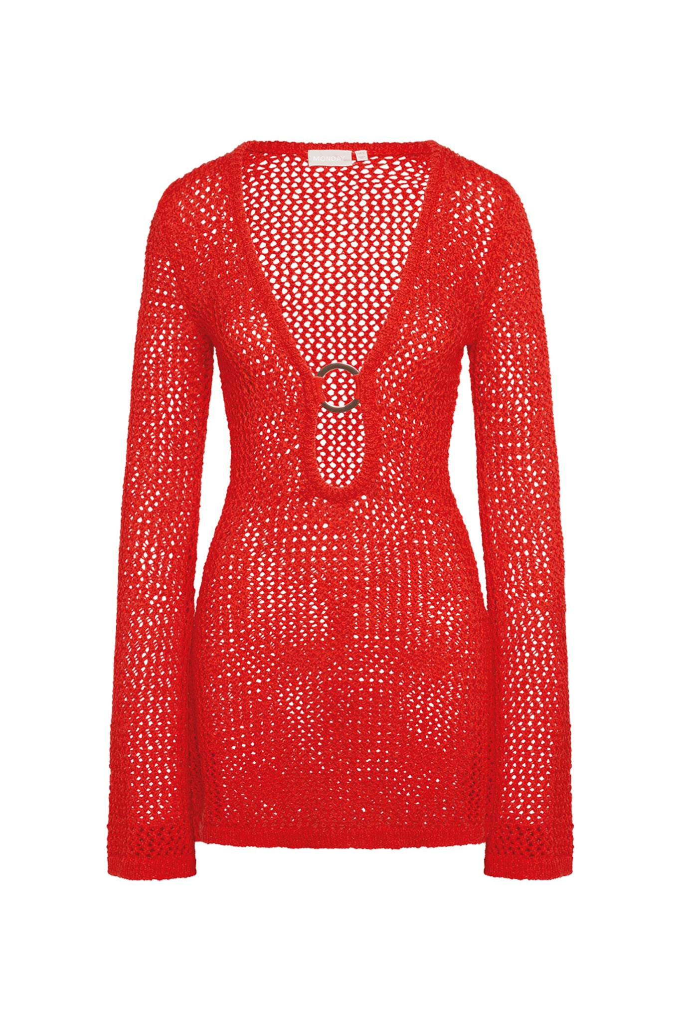 Montego Mini Dress - Chili Pepper Petit Crochet – Monday Swimwear