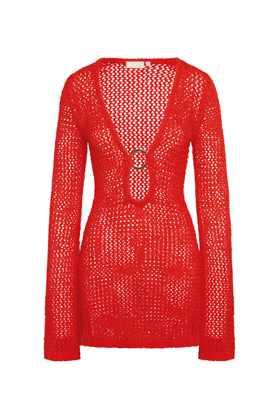 majorelle crochet dress Majorelle Crochet Mini Dress by Majorelle