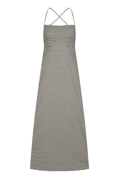 ワンピース French Chic Gingham Dress Montpellier Dress - Black Gingham – Monday Swimwear