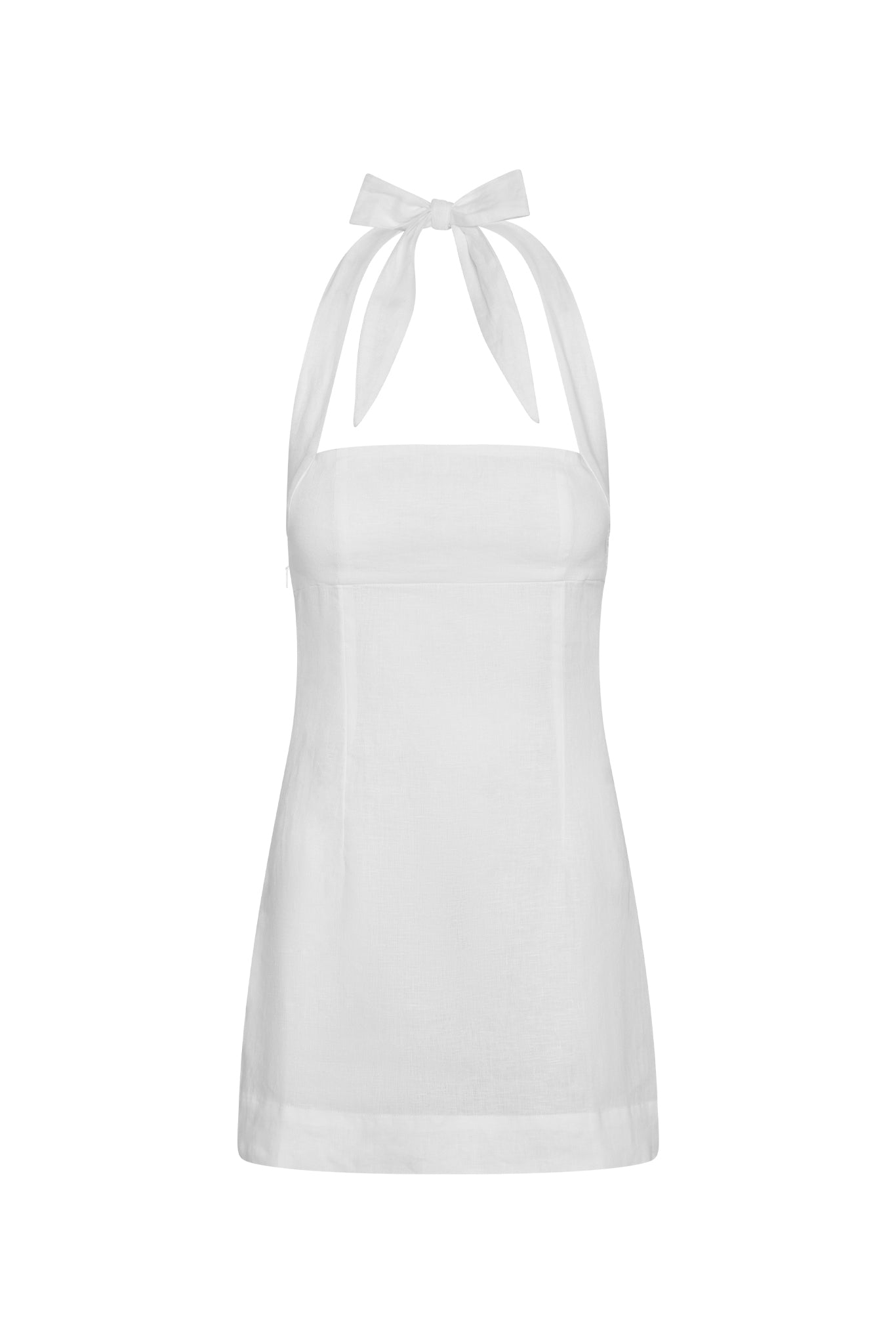 Montserrat Mini Dress - White Linen