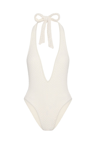 Cyprus One Piece - Ivory Crochet – Monday Swimwear