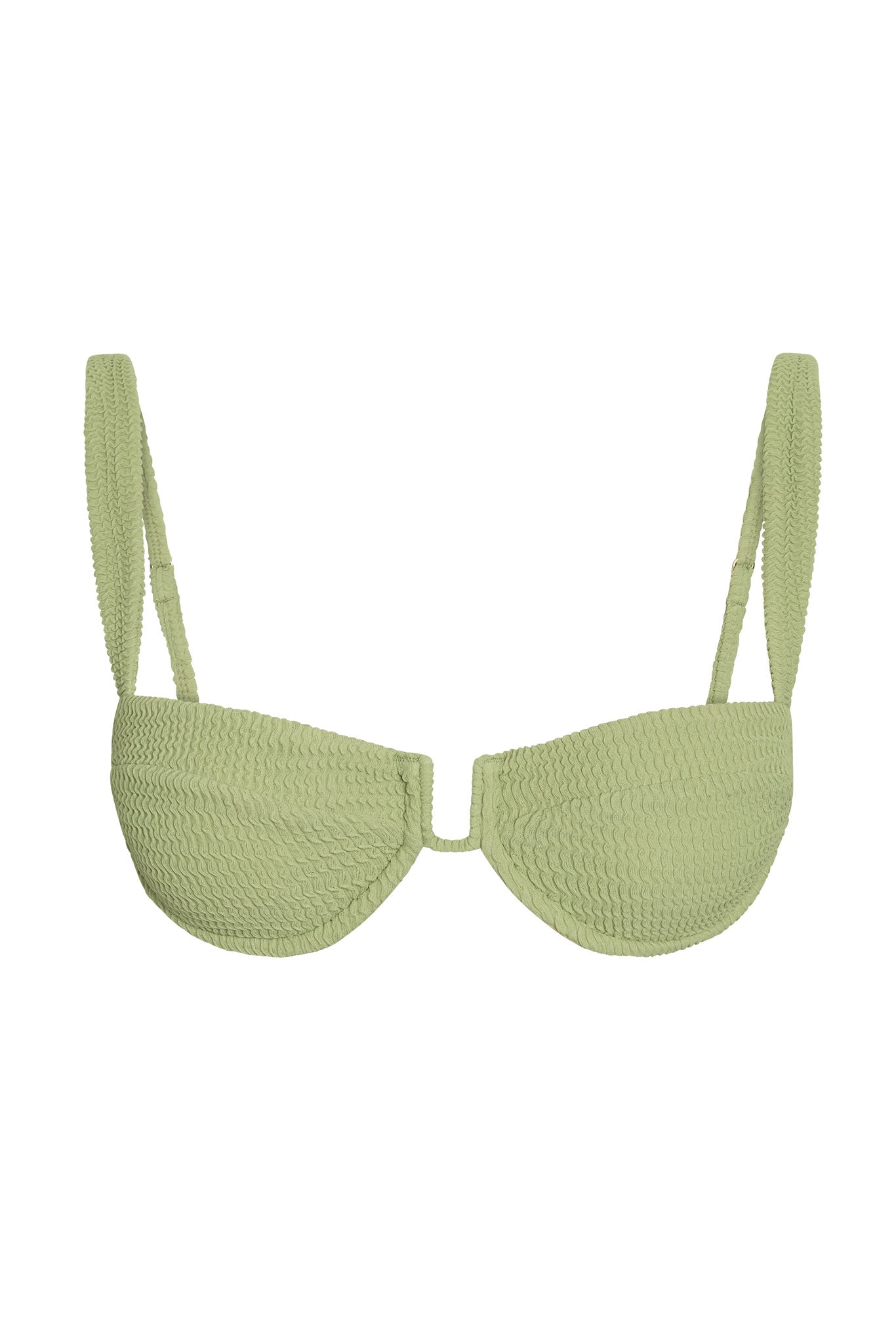 Cala Roja Top - Avocado Crinkle