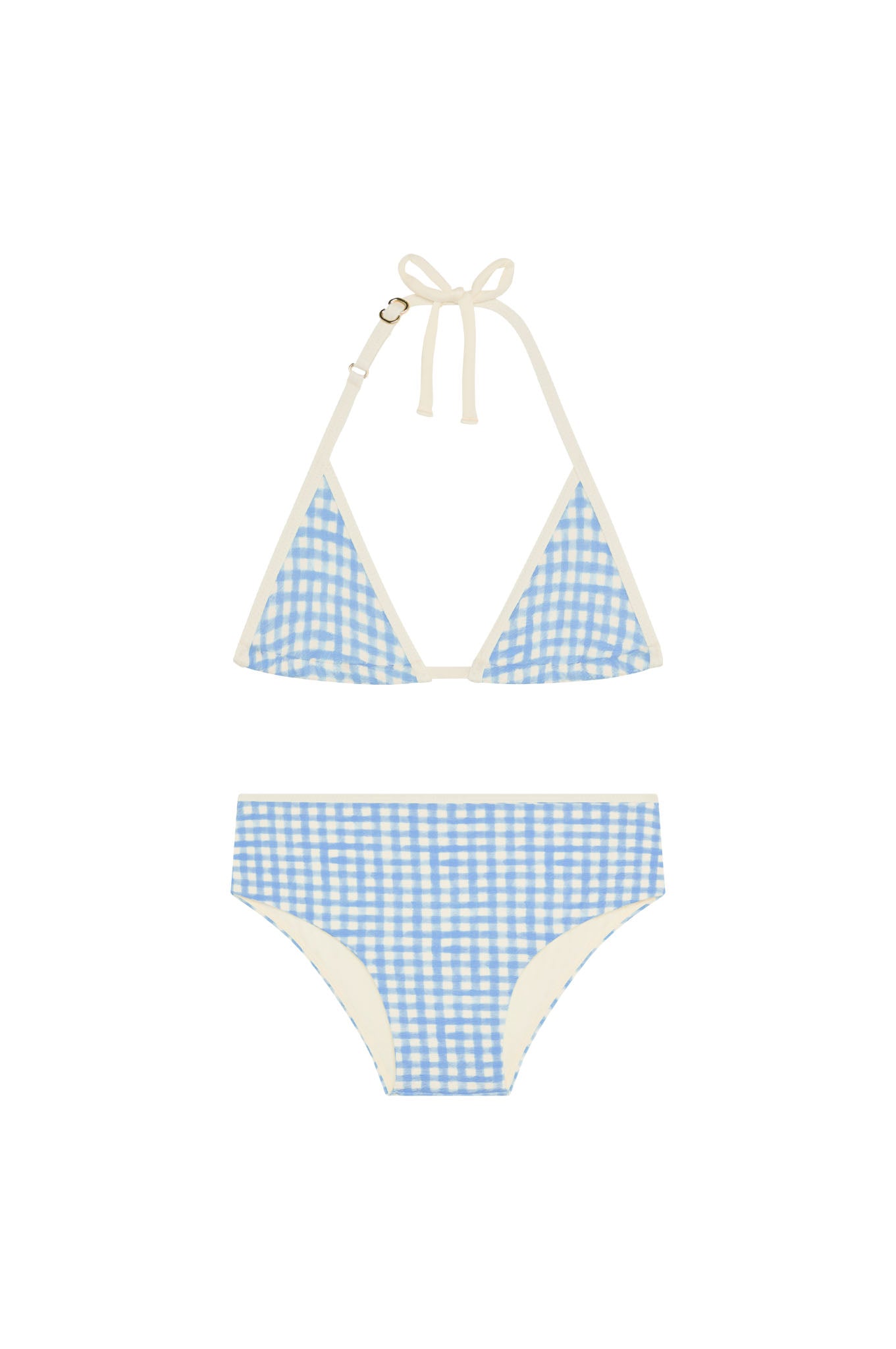 Palma Top & Seychelles Bottom Kids - Sky Gingham