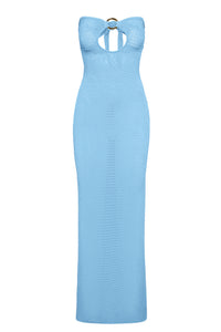 Montego Bandeau Dress - Ibiza Blue Lace Crochet