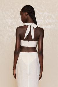 Montserrat Top - White Linen