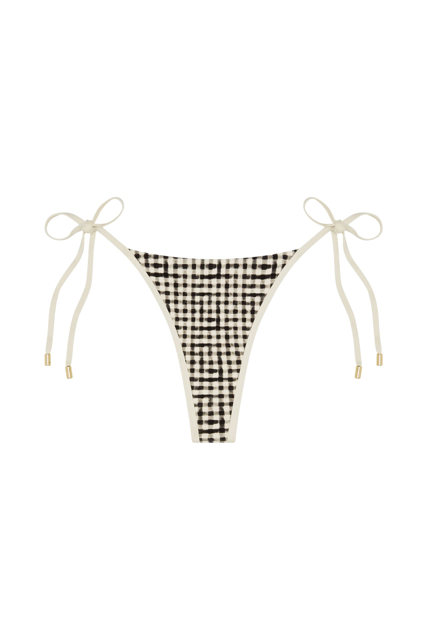 Palma Thong Colorblock - Black Gingham