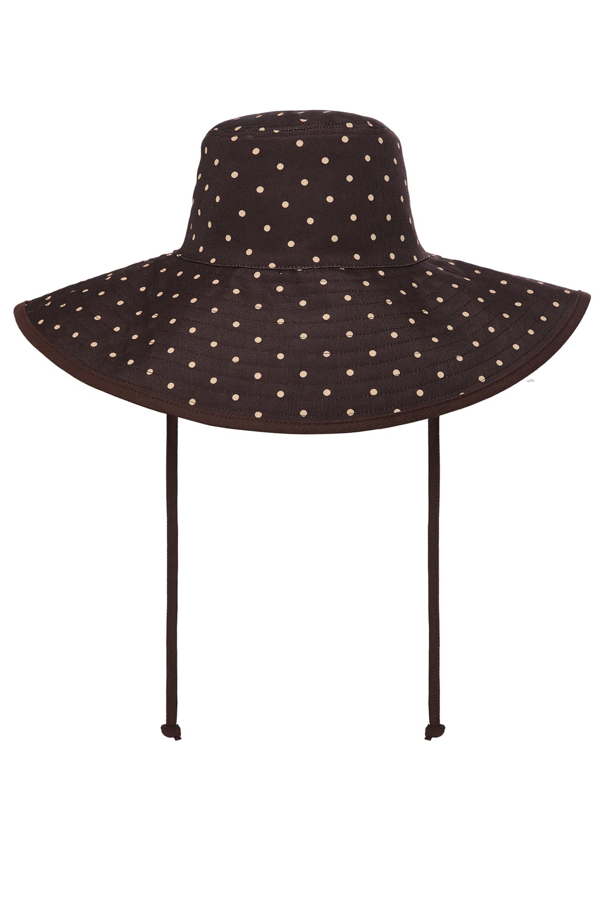 Panarea Reversible Hat - Polka Dot/Espresso