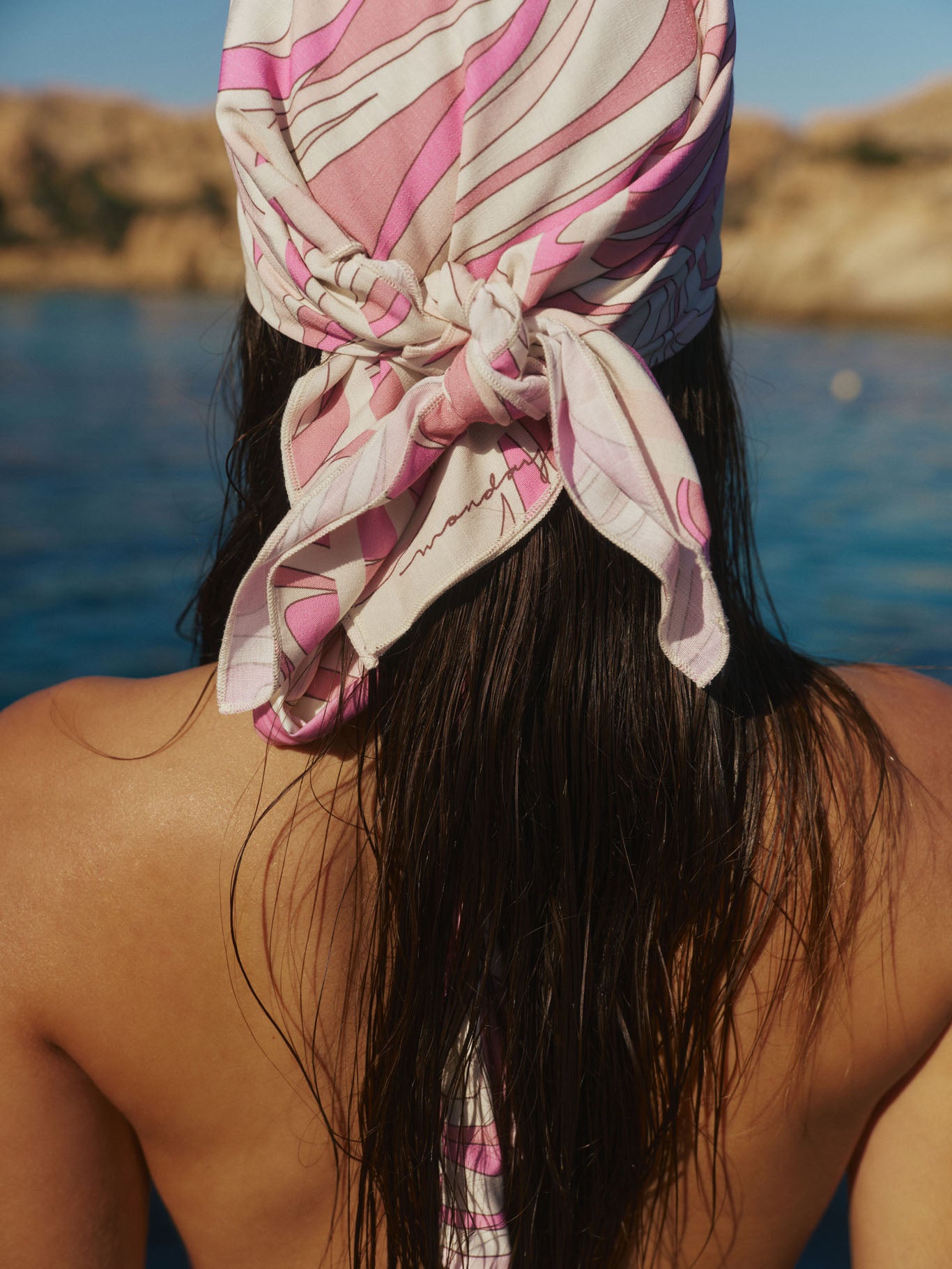 Monday Head Scarf - Costa Rei Pink