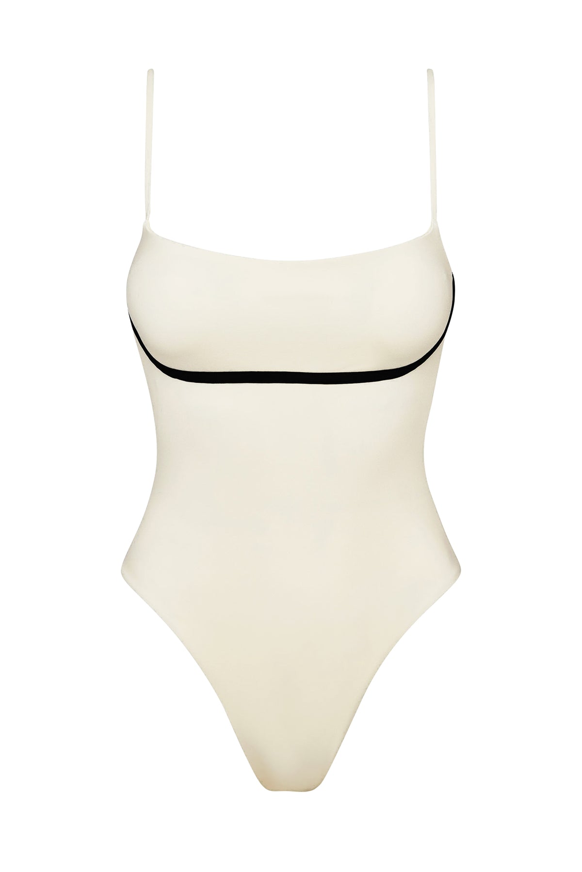 Sausalito One Piece - Ivory/Black
