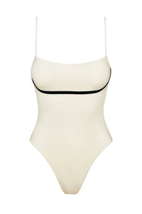 Sausalito One Piece - Ivory/Black
