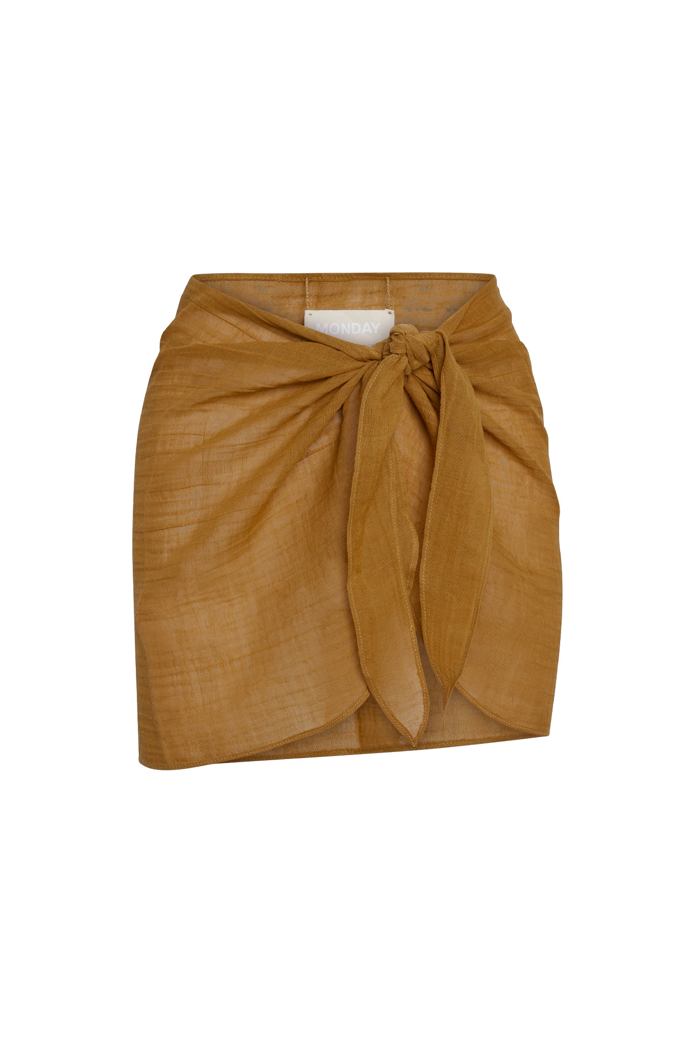 South Beach Sarong - Antique Gold Crinkle Linen