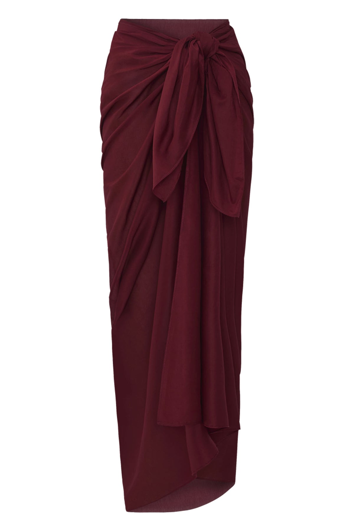 St. Tropez Sarong - Deep Burgundy Cotton Voile