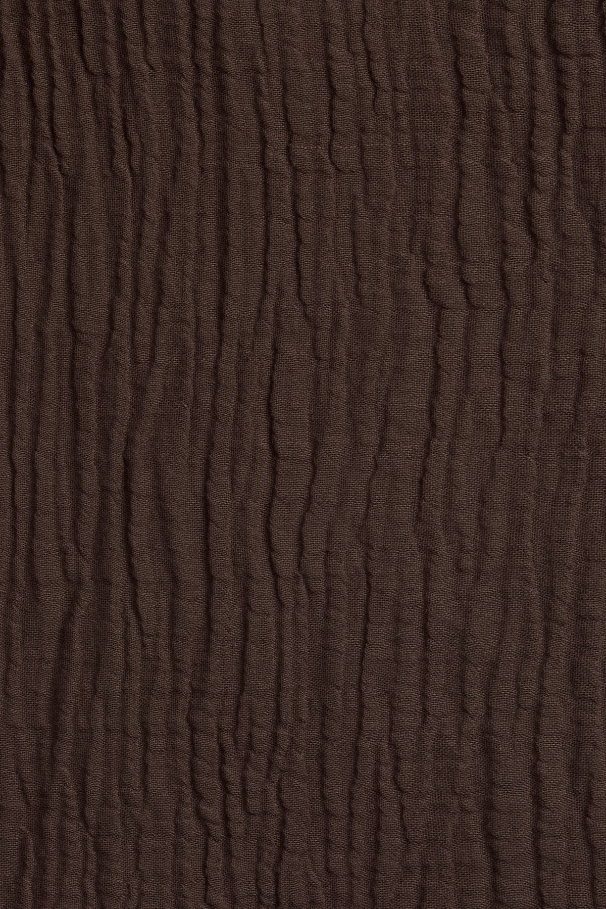 Espresso crinkle linen swatch